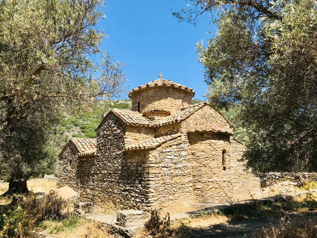 La chiesa di Panagia Damiotissa, nei pressi di Halki - Naxos, Isole Cicladi, Grecia